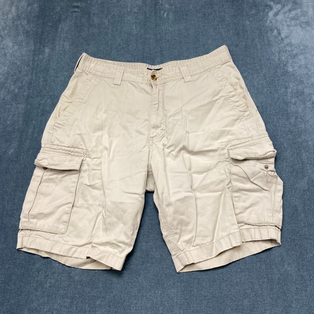Club Room Cargo Shorts Mens 32W Gray Flat Front Straight Leg Workwear Summer